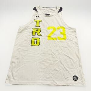 Under Armour Mens White TRD #23 Basketball Jersey Tank Size MD